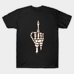 Skeleton Middle Finger T-Shirt